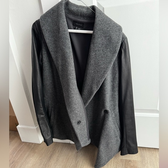 Theory Laura Amazing Wool Cashmere Leather Jacket - Picture 10 of 10